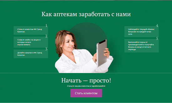 Дополнительный доход подключенной к порталу «КАПИТАЛ» аптеки в I квартале 2020 года вырос до 500 тысяч рублей